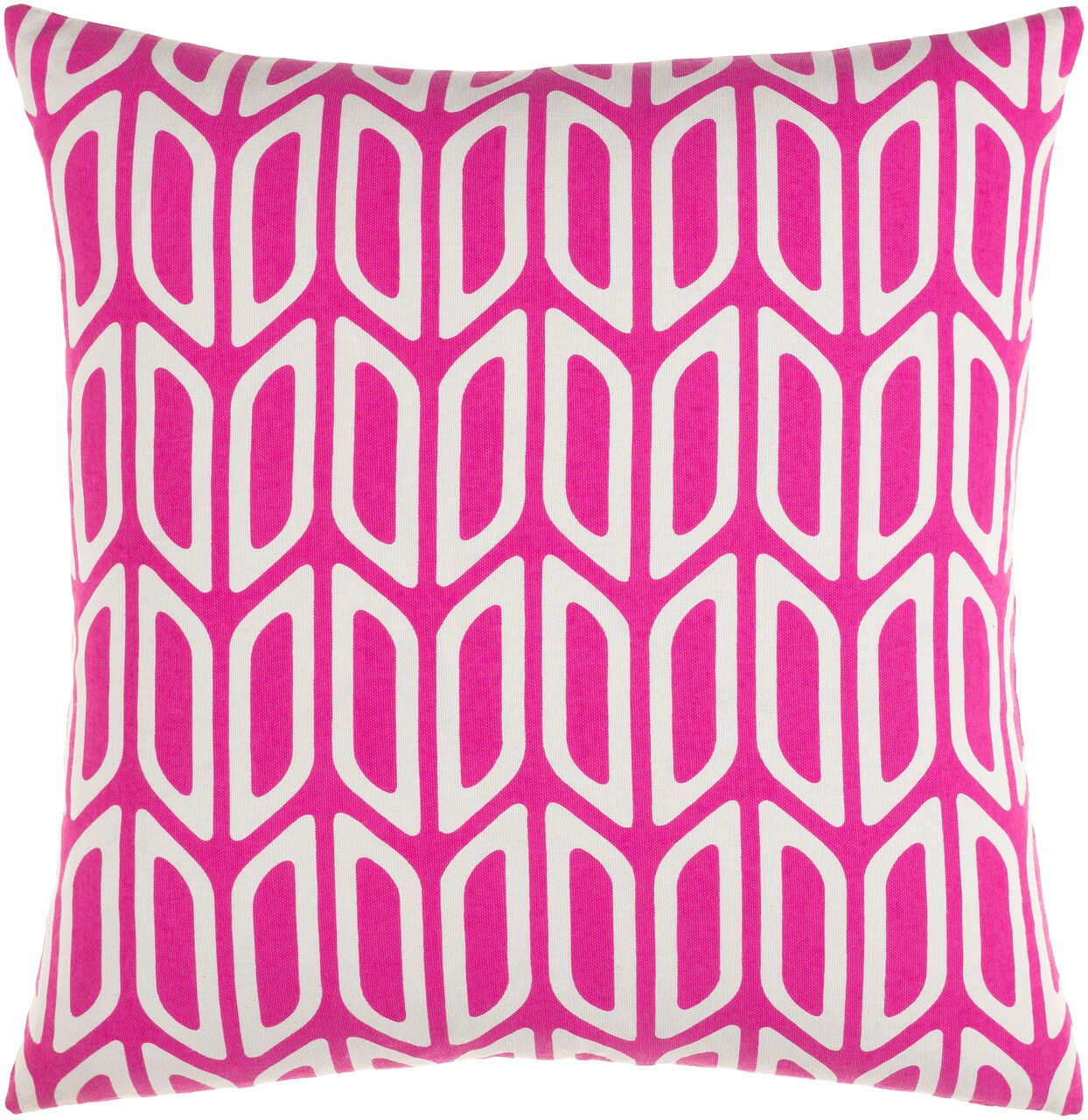 Tiwari Home 18" Rose and White Arrow Pattern Square Throw Pillow Cover